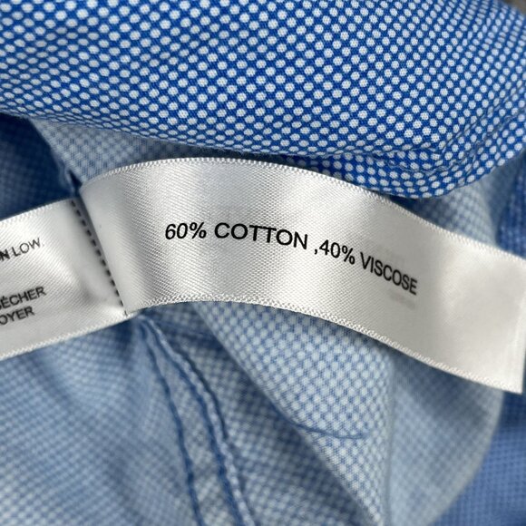 Denim & Flower Ricky Singh Button Down Shirt Mens Blue Shirt Sz Medium - Picture 3 of 6